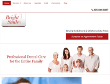 Tablet Screenshot of brightsmileokc.com